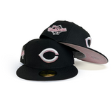 Product - Black Cincinnati Reds Pink Paisley Bottom 1990 World Series Side Patch New Era 59Fifty Fitted