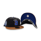 Black Corduroy Calfornia Angels Tan Visor Royal Blue Bottom 35th Anniversary Side Patch New Era 59Fifty Fitted