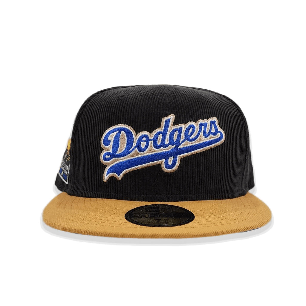 Black Corduroy Los Angeles Dodgers Tan Visor Royal Blue Bottom 60th An –  Exclusive Fitted Inc.