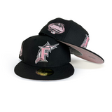 Product - Black Florida Marlins Pink Paisley Bottom 2003 World Series Side Patch New Era 59Fifty Fitted