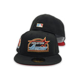 Black Houston Astros Red Bottom 35th Great Years Side Patch New Era 59Fifty Fitted