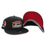 Black Houston Astros Red Bottom 35th Great Years Side Patch New Era 59Fifty Fitted