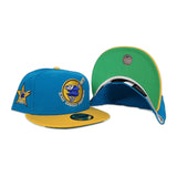 Blue San Diego Padres Yellow Visor Apple Green Bottom 1978 All Star Game Side patch New Era 59Fifty Fitted
