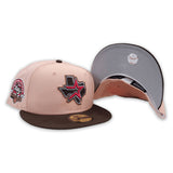 Blush Houston Astros Brown Visor Gary Bottom 45th Anniversary Side Patch New Era 59Fifty Fitted