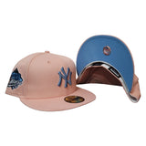 Blush Salmon New York yankees Icy Blue bottom 1999 World Series New Era 59Fifty Fitted