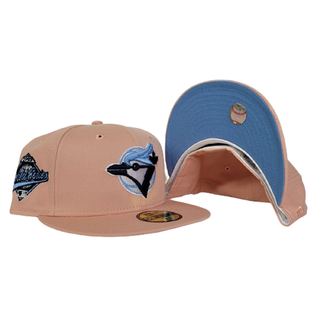 Toronto Blue Jays 20th Anniversary New Era 59FIFTY Fitted Hat (Stone Maroon Gray Under BRIM) 7 3/8