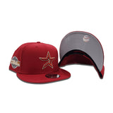 Brick Red Houston Astros Gray Bottom 2005 World Series Side Patch New Era 9Fifty Snapback