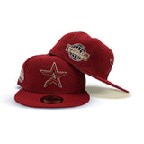 Brick Red Houston Astros Pink Bottom 2005 World Series Side Patch New Era 59Fifty Fitted