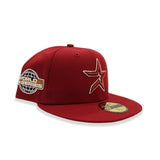 Brick Red Houston Astros Pink Bottom 2005 World Series Side Patch New Era 59Fifty Fitted