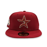 Brick Red Houston Astros Pink Bottom 2005 World Series Side Patch New Era 59Fifty Fitted