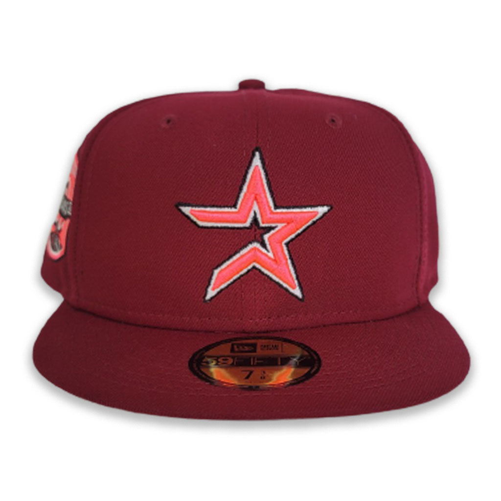 Houston Astros Newspaper & Cigar 59FIFTY Black/Pink Fitted - New