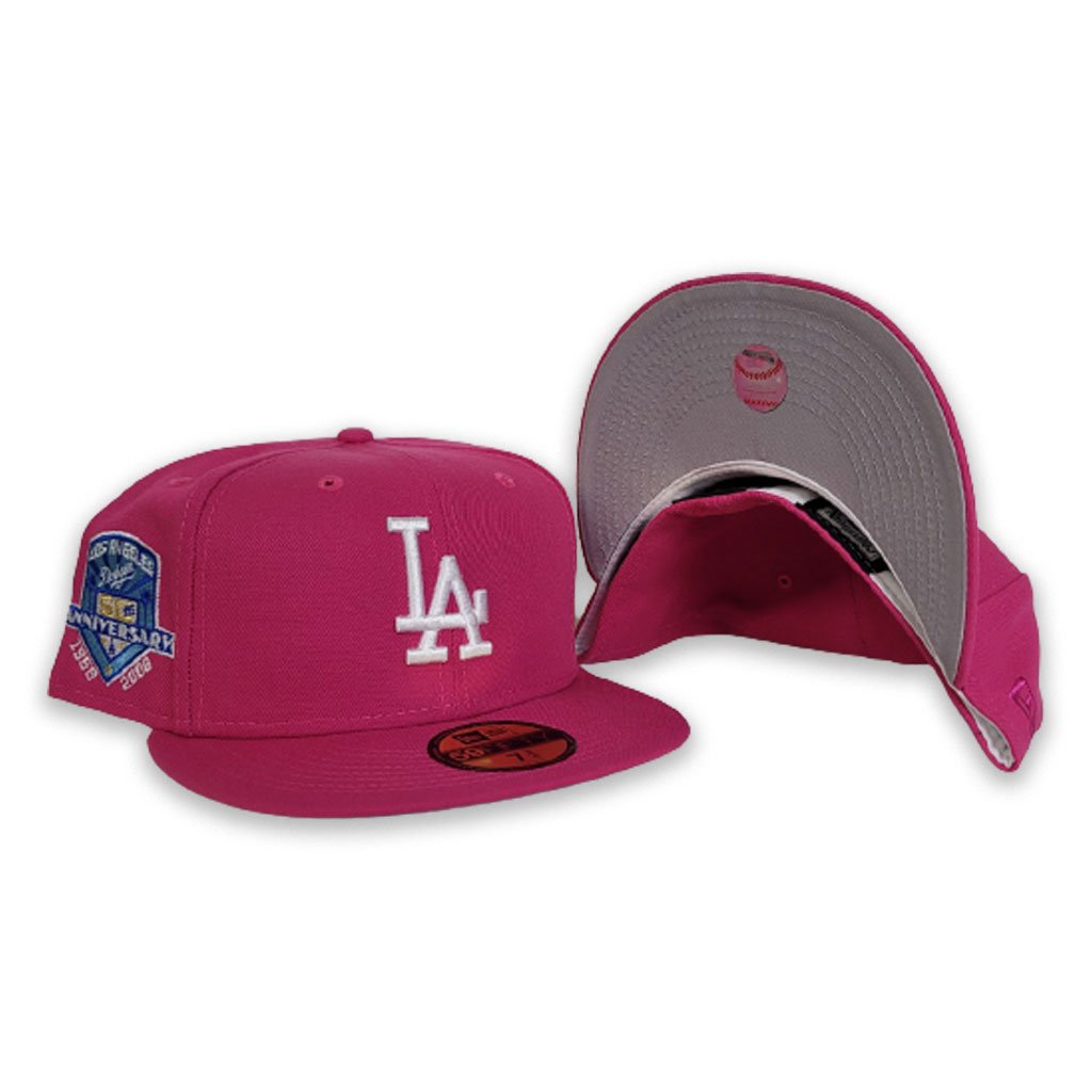 Los Angeles Dodgers 1958 New Era 59FIFTY Fitted Hat (Blue Gray Under BRIM) 7 5/8