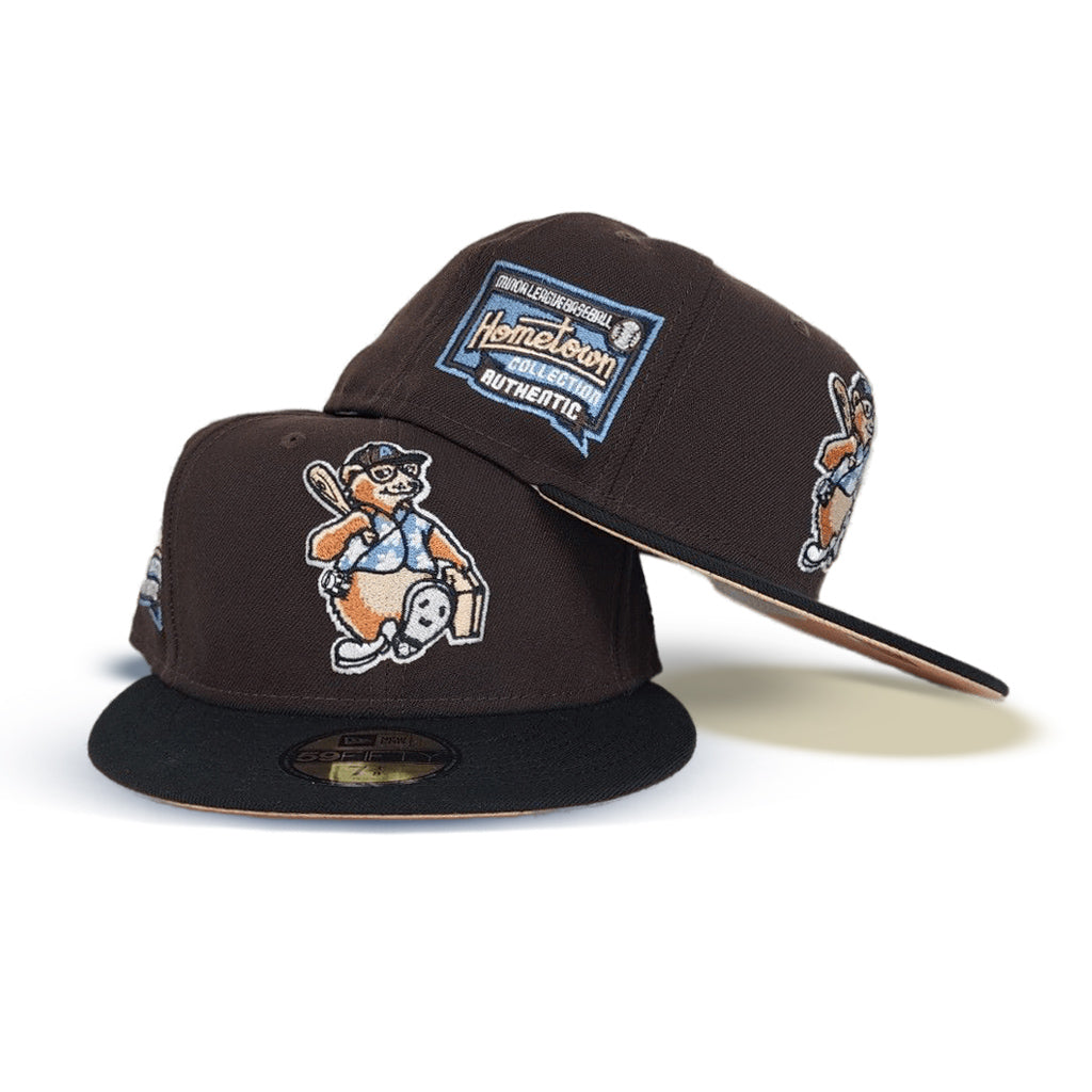 New Era x Politics Asheville Tourists 59FIFTY Fitted Hat - Brown/Sunset, Size 7 5/8 by Sneaker Politics