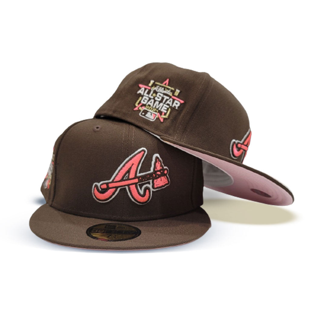 Brown Atlanta Braves Pink Bottom 2021 All Star Game Side Patch New Era  59Fifty Fitted