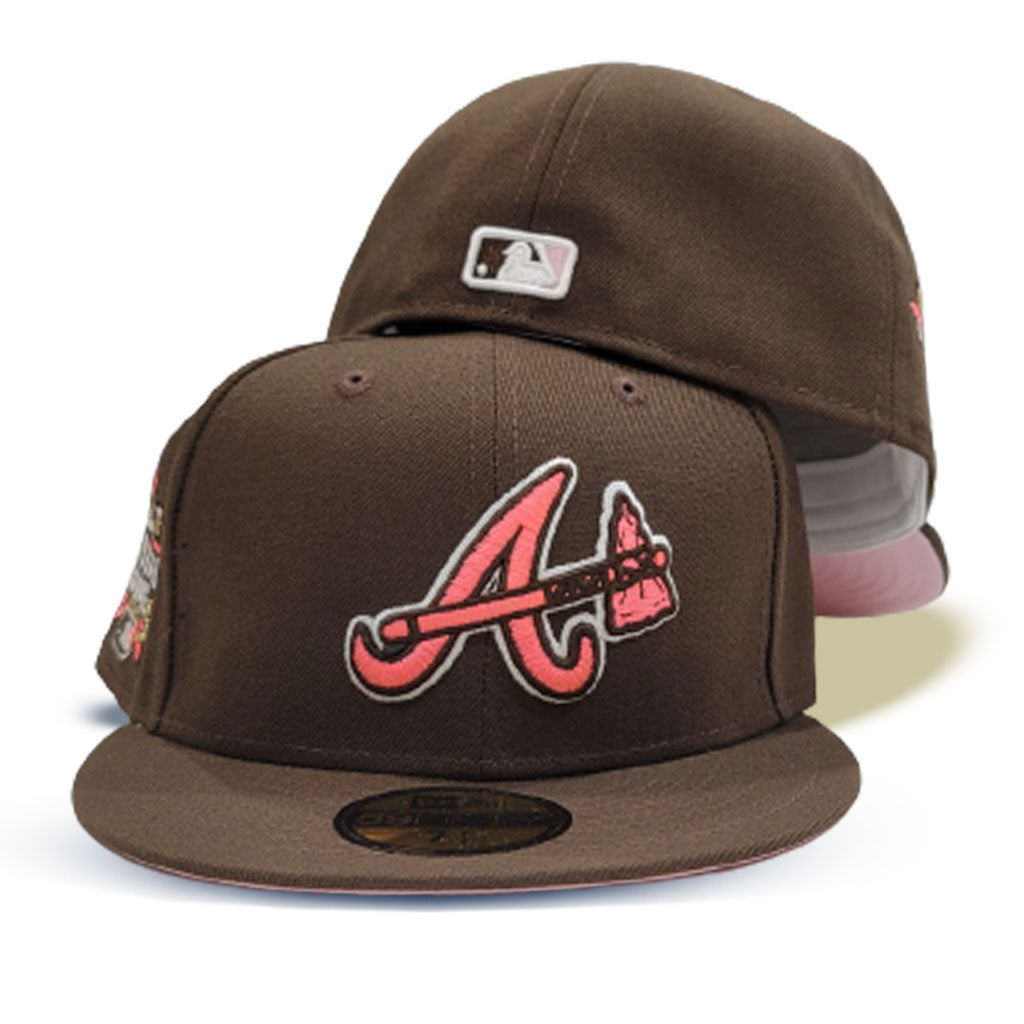 Peach Atlanta Braves Icy Blue Bottom 2021 All Star Game Side Patch New Era  59Fifty Fitted Hat