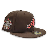 Brown Atlanta Braves Pink Bottom 2021 All Star Game Side Patch New Era 59Fifty Fitted