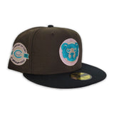 Brown Chicago Cubs Black visor Pink Bottom A Century Wrigley Field Side Patch New Era 59Fifty Fitted