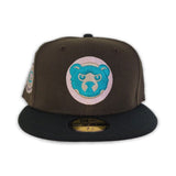 Brown Chicago Cubs Black visor Pink Bottom A Century Wrigley Field Side Patch New Era 59Fifty Fitted