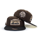 Brown Houston Astros Black Corduroy Visor Pink Bottom 45th Anniversary Side Patch New Era 9Fifty Snapback