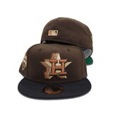 Brown Houston Astros Black Visor Green Bottom 2022 World Series Champions Side Patch New Era 59Fifty Fitted