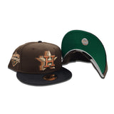 Brown Houston Astros Black Visor Green Bottom 2022 World Series Champions Side Patch New Era 59Fifty Fitted