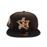 Brown Houston Astros Black Visor Peach Bottom 2022 World Series Champions Side Patch New Era 59Fifty Fitted