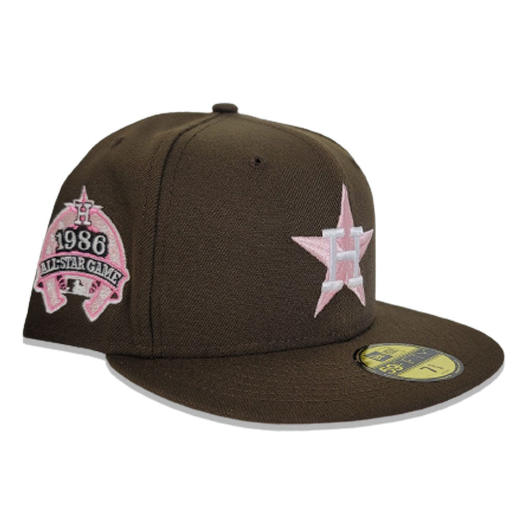 Houston Astros All Star Tan Pink UV New Era Sportsworld165 Fitted Hat 7 3/8  Pin