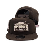 Brown Houston Astros Pink Bottom Celebrating 45th Years Side Patch New Era 9Fifty Snapback