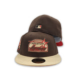 Brown Houston Astros Vegas Gold Visor Red Bottom 35th Great Years Side Patch New Era 59Fifty Fitted