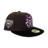Brown Hudson Valley Renegades Black Corduroy Visor Grape Purple Bottom Renegades Side Patch New Era 59Fifty Fitted