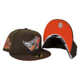 Brown Los Angeles Angels Orange Bottom 40th Season Side Patch New Era 59Fifty Fitted