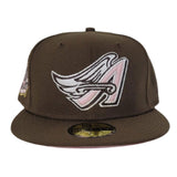 Brown Los Angeles Angels Pink Bottom 40th Season Side Patch New Era 59Fifty Fitted