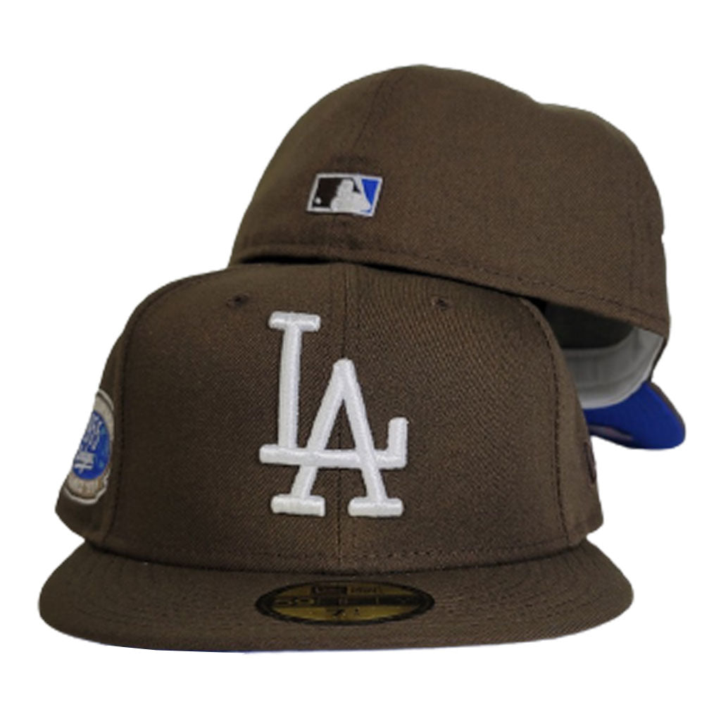 Brown Los Angeles Dodgers Royal Blue Bottom 1955 1st World Championship New Era 59Fifty Fitted