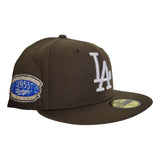 Brown Los Angeles Dodgers Royal Blue Bottom 1955 1st World Championship New Era 59Fifty Fitted