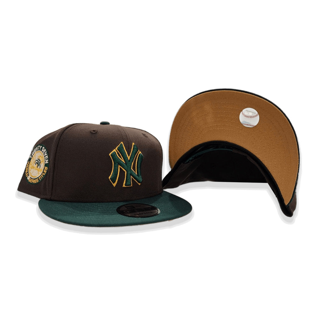 KTZ New York Yankees Brand-embroidered Cotton-twill Cap in Green
