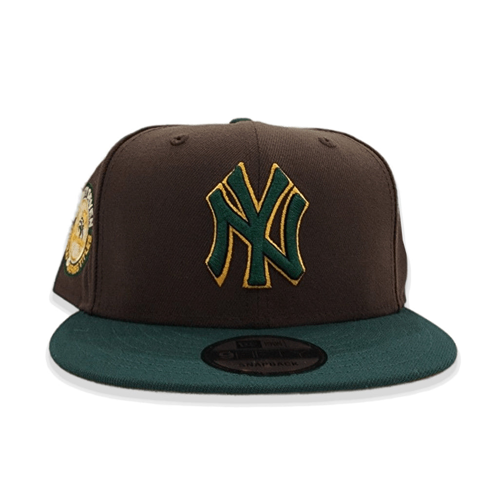 Brown New York Yankees Dark Green Visor Tan Bottom 27X World Series Titles  Side Patch New Era 9Fifty Snapback