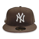 Brown New York Yankees Pink Bottom 1999 World Series Side Patch New Era 59Fifty Fitted