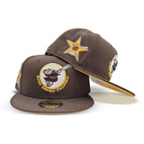 Brown San Diego Padres Yellow Bottom 1978 All Star Game Side patch New Era 59Fifty Fitted