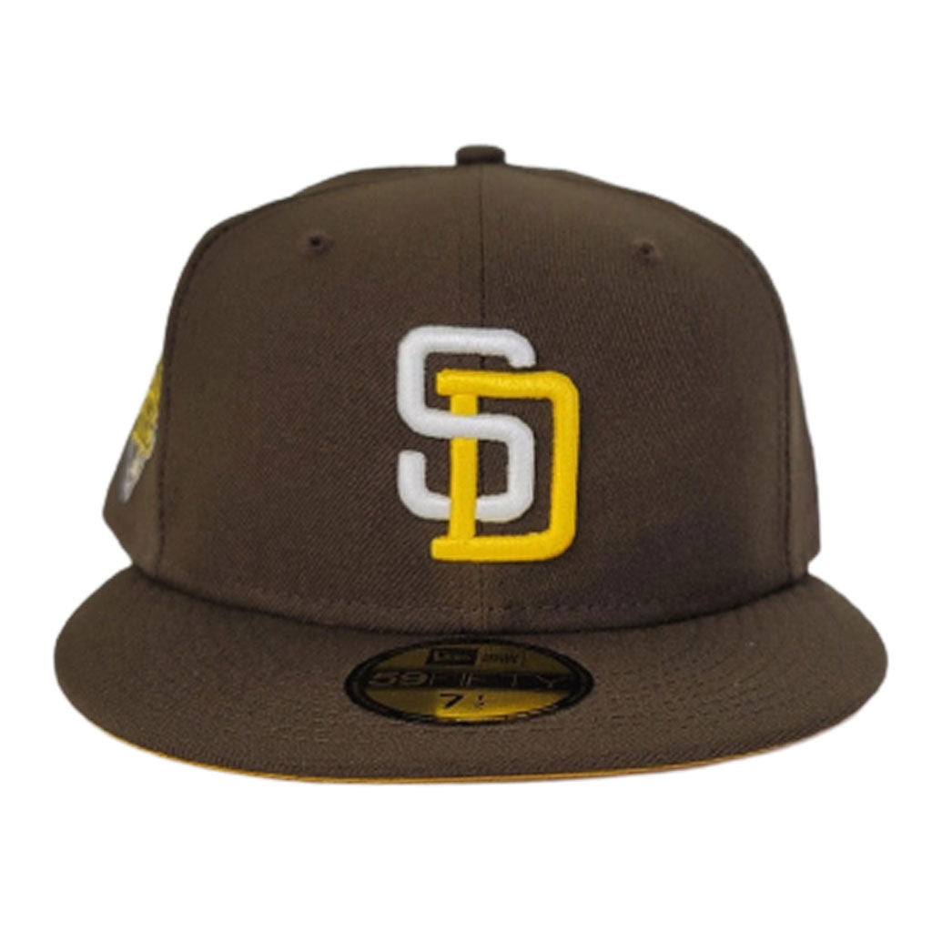 Brown San Diego Padres Yellow Bottom 1992 All Star Game Side patch New Era 59Fifty Fitted