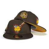 Brown San Diego Padres Yellow Bottom 40th Anniversary Side patch New Era 59Fifty Fitted