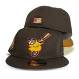 Brown San Diego Padres Yellow Bottom 40th Anniversary Side patch New Era 59Fifty Fitted