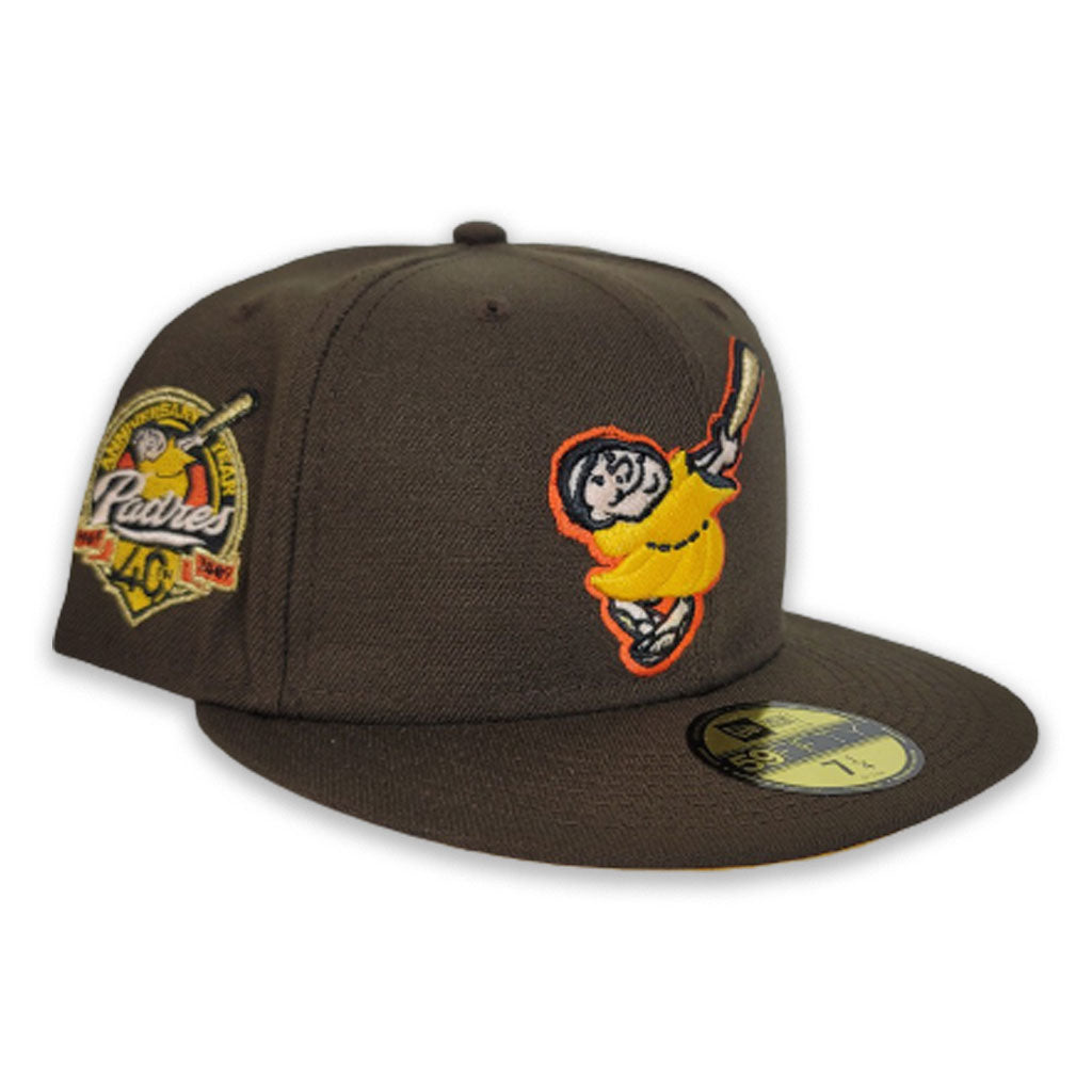 Oakland Athletics Swinging A’s New Era 59FIFTY Fitted Hat (Walnut Green Gray Under BRIM) 8