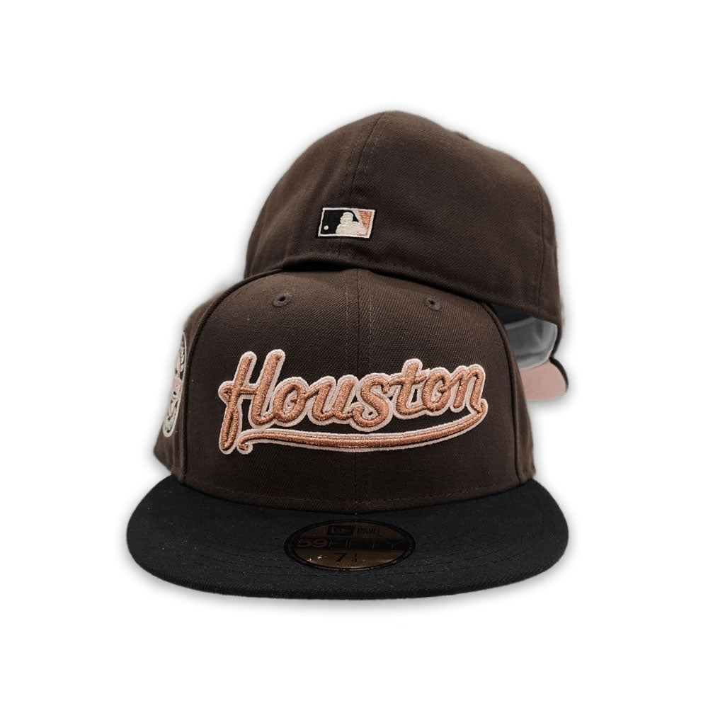 Brown Script Houston Astros Celebrating 45 Years New Era Fitted Hat 77/8