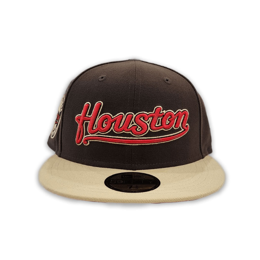 Vegas Gold Houston Astros Brown Visor Gray Bottom 35th Great Years Side Patch New Era 59FIFTY Fitted 8