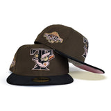 Brown Toronto Blue Jays Black Corduroy Visor Pink Bottom 2003 All Star Game New Era 59Fifty Fitted