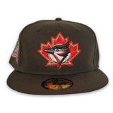 Brown Toronto Blue Jays Red Bottom 20th Anniversary Side Patch New Era 59Fifty Fitted