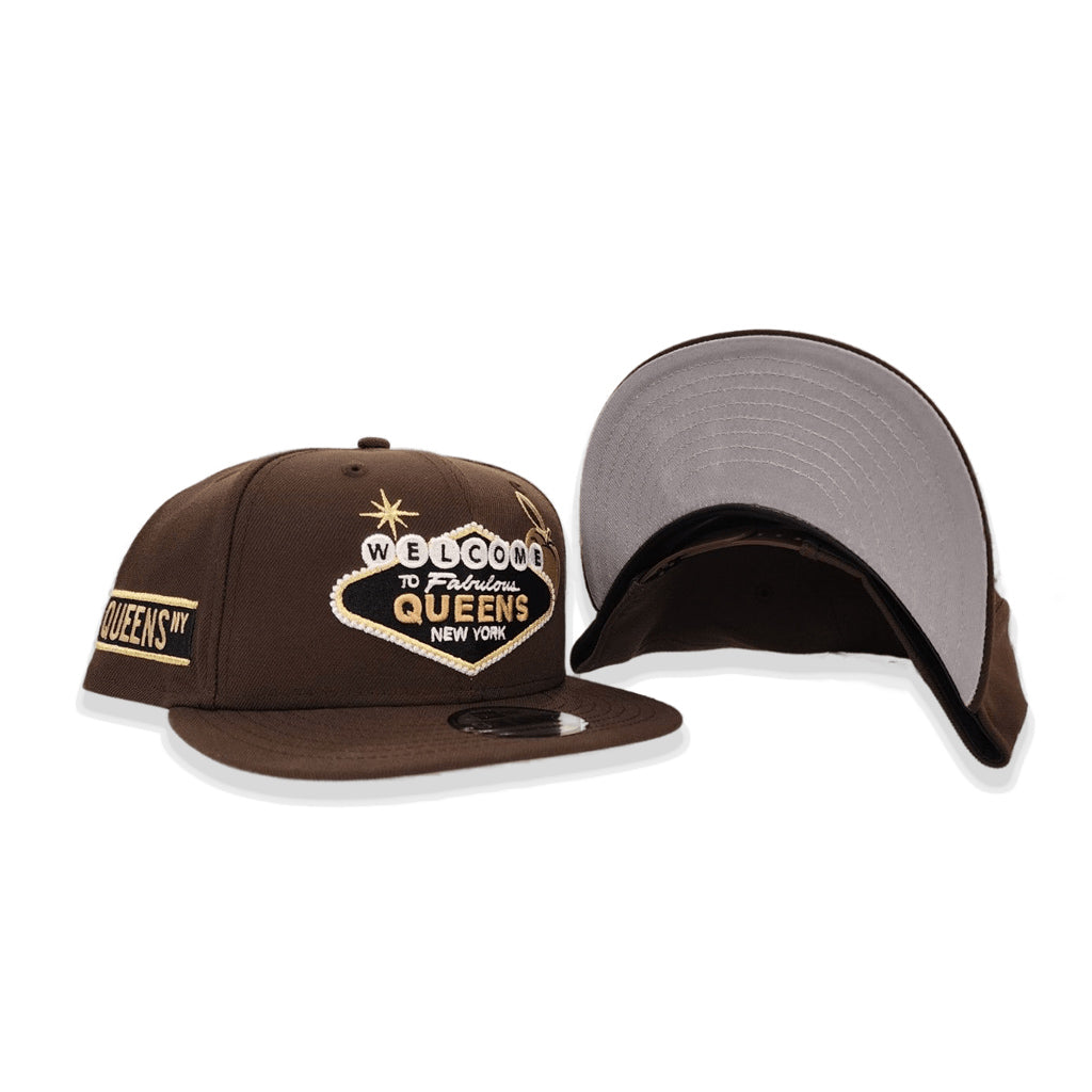 Brown Welcome To Fabulous Queens Gray Bottom New Era 9Fifty Snapback