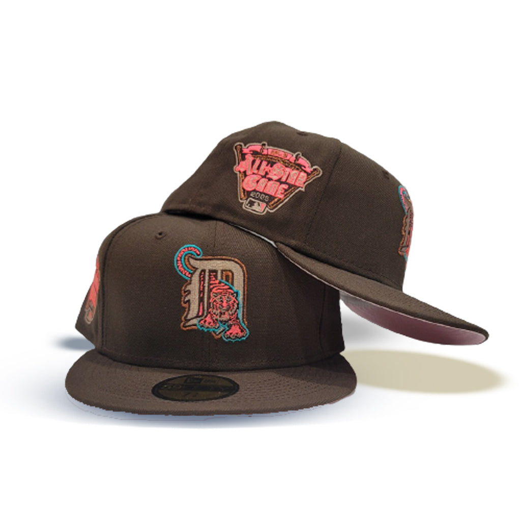 🐅 New Sports World Detroit Tigers 2005 ASG Deep Brown Pink Brim