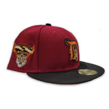Brugundy Detoit Tigers Black Visor Tan Bottom 2000 All Star Game Side Patch "Doritos Collection" New Era 59Fifty Fitted