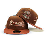 Toast Atlanta Braves Rust Visor Gray Bottom 40th Anniversary Side Patch New Era 59Fifty Fitted